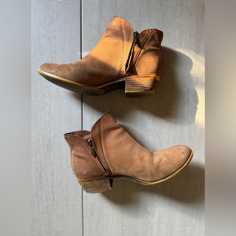 Lucky Brand Brown Leather Ankle Boots